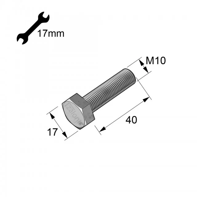 ΕΞΑΓΩΝΗ ΧΑΛΥΒΔΙΝΗ ΒΙΔΑ M10x40